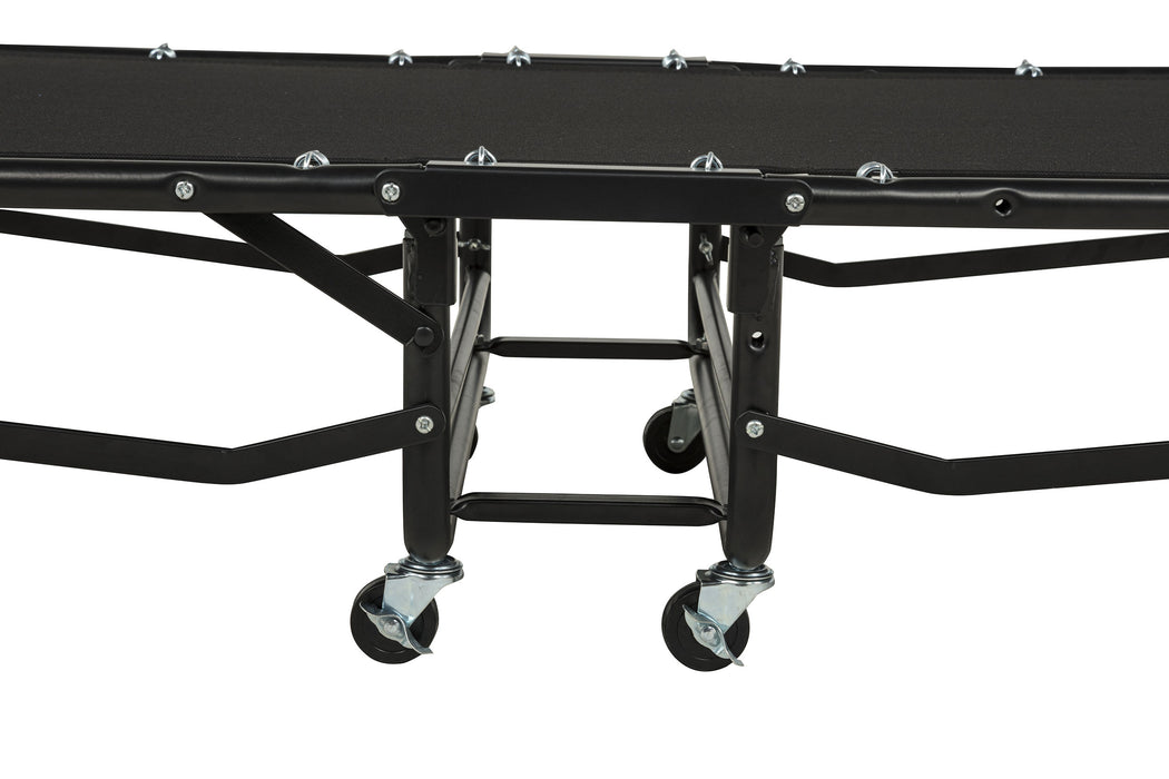 Massey Twin Folding Bed Frame with Memory Foam Mattress Black