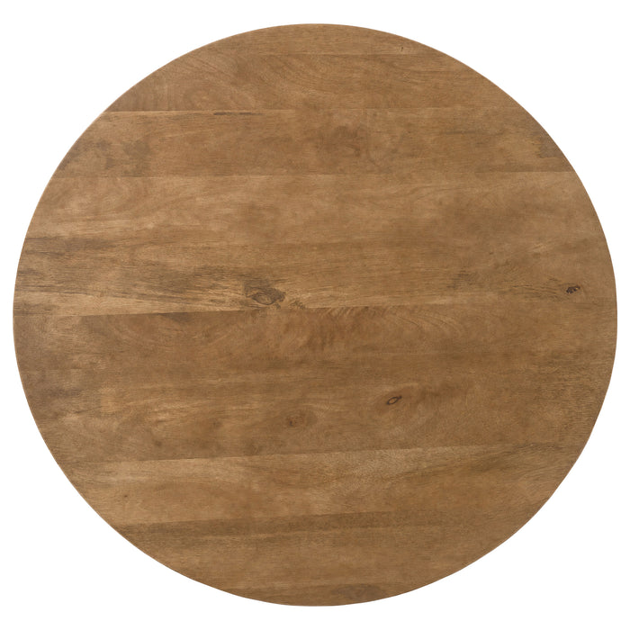 Coffey Round Mango Wood Coffee Table Light Brown