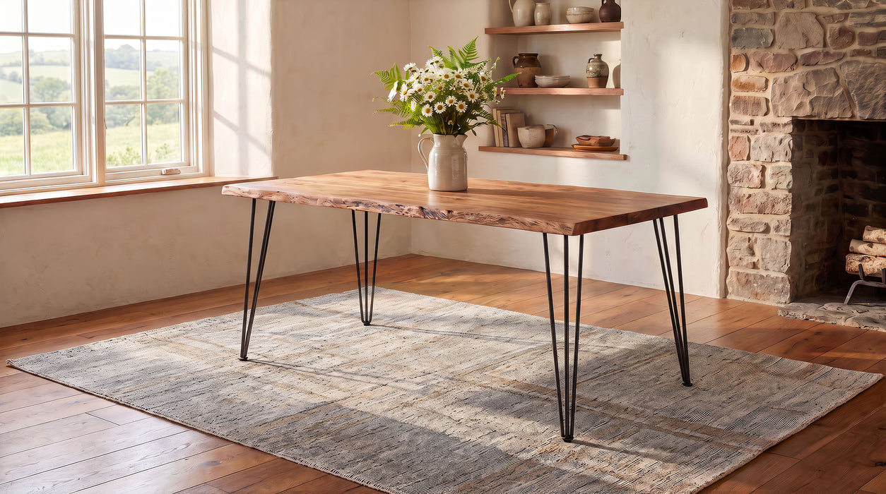 Sherman 71-inch Live Edge Dining Table Natural Acacia
