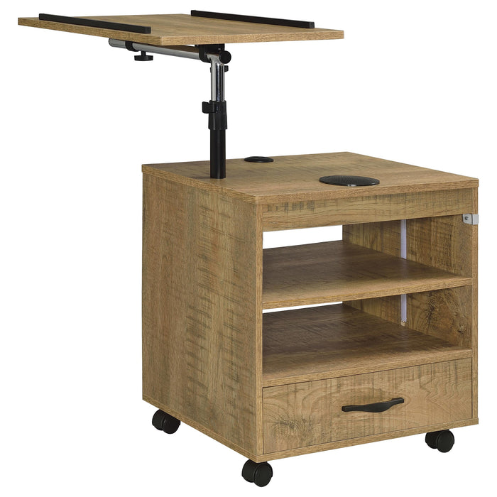 Lerma 1-drawer Adjustable Tray Top Nightstand with Speaker Mango