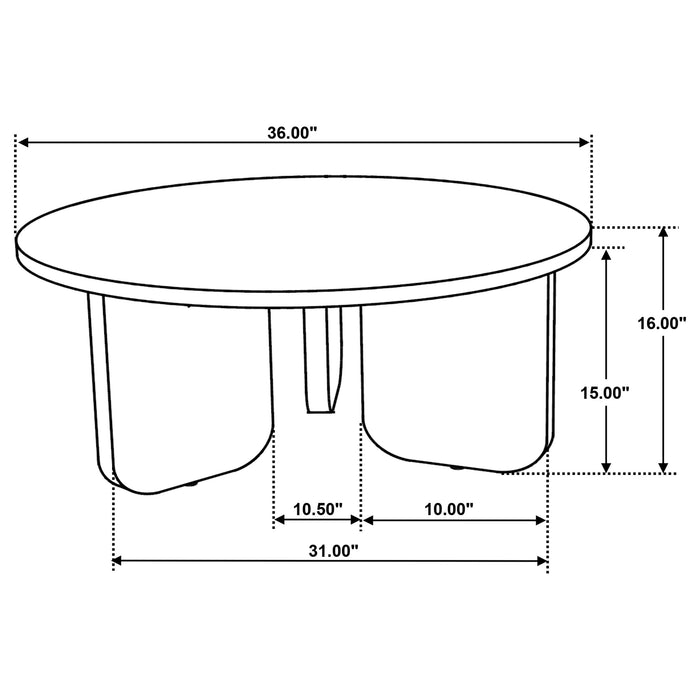 Dale 2-Piece Round Mango Wood Coffee and End Table Set Honey Mango