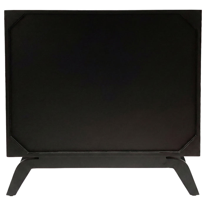 Marlon 2-door Floral Bone Inlay Accent Cabinet Black
