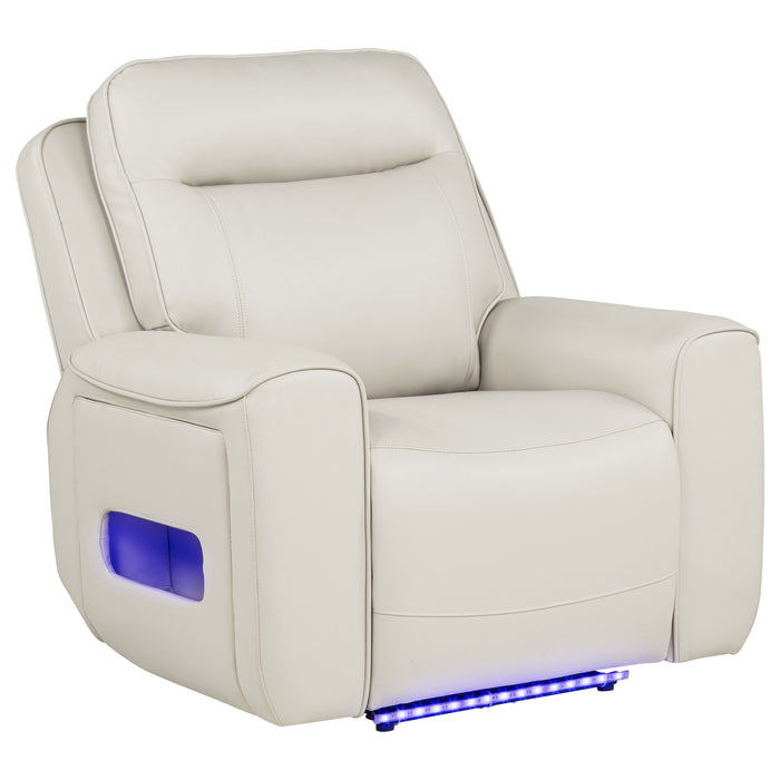 Rojas 3-Piece Dual Power Reclining Sofa Set with Drop-Down Console Greige