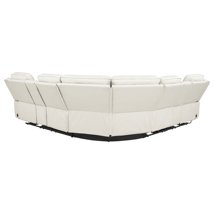 Rojas 3-Piece Dual Power L-Shaped Sectional Sofa with Bluetooth Greige