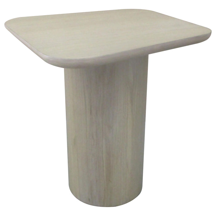 Lester Contemporary Square Wood End Table with Oak Veneer Honey Oak